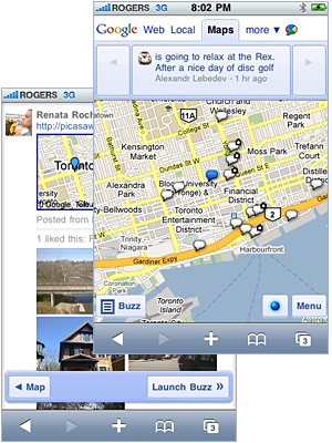 Google apps in Safari mobile browser